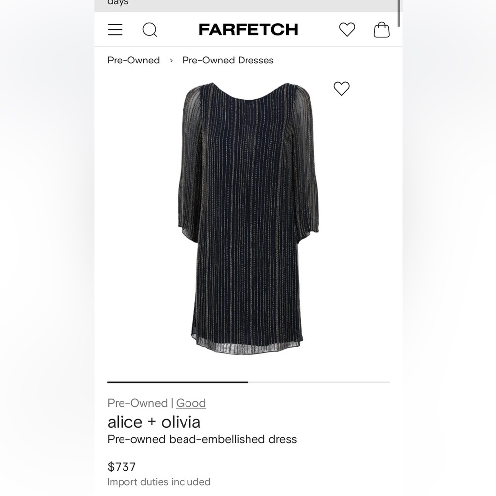 Alice + Olivia Navy Striped Long Sleeve Dress